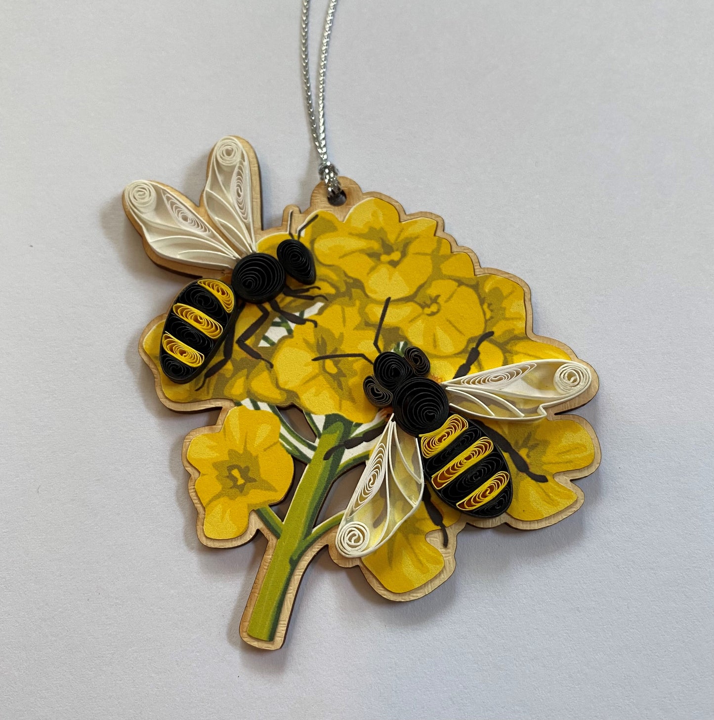 Hand Quilled Bumble Bees Ornament #QO11041