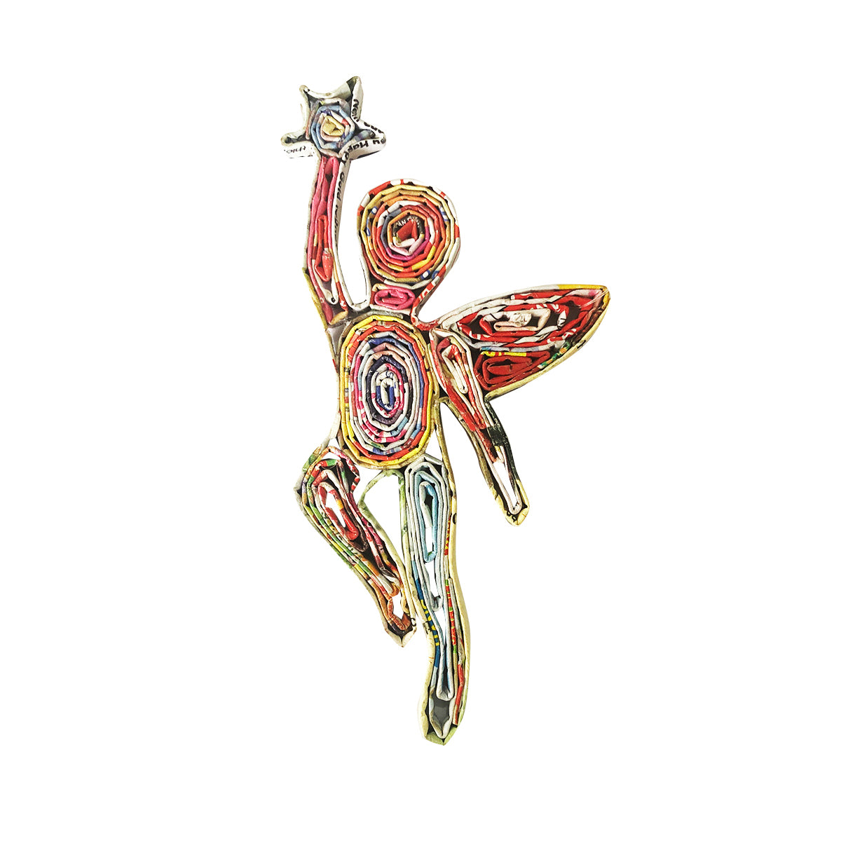 Hand Quilled Recycled Magazine Fairy Ornament #QO11074