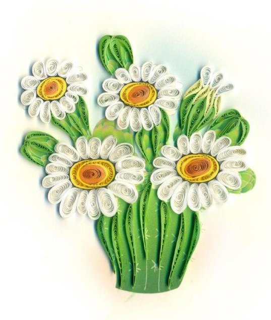 Hand Quilled Greeting Card Cactus #10604