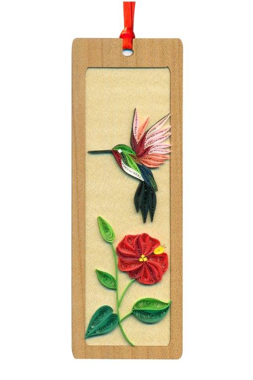 Hand Quilled Bookmark Hummingbird #BM10705