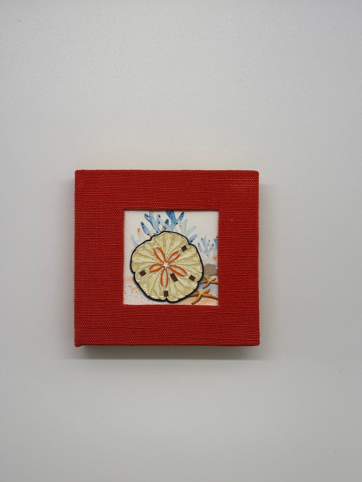 Hand Quilled Sticky Note Cover Sand Dollar #SN