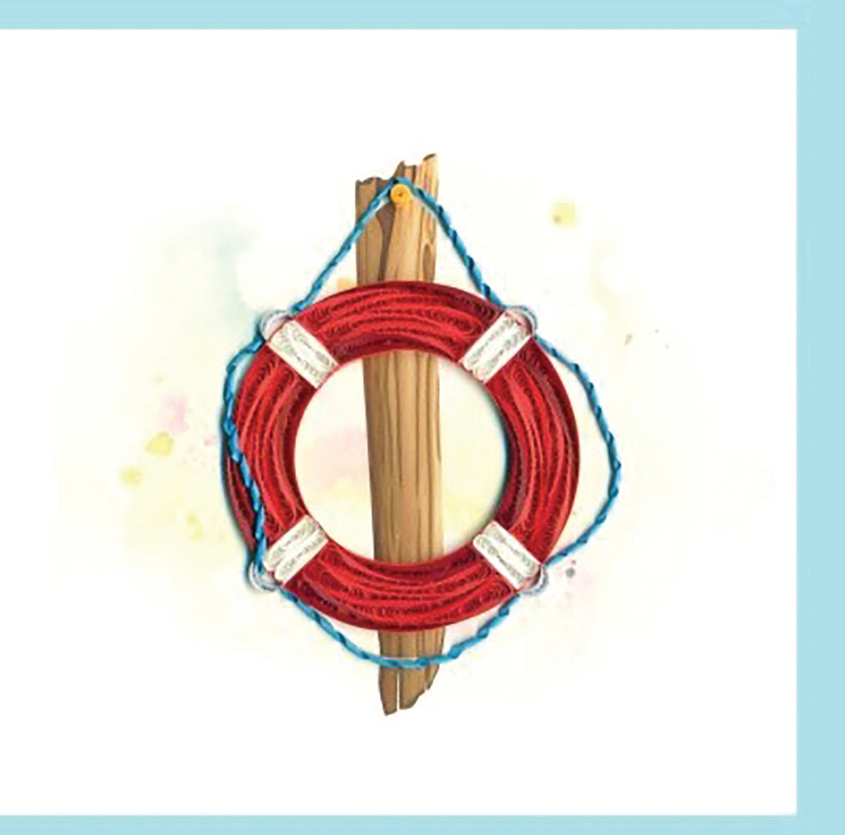 Hand Quilled Greeting Card Life Preserver #10590