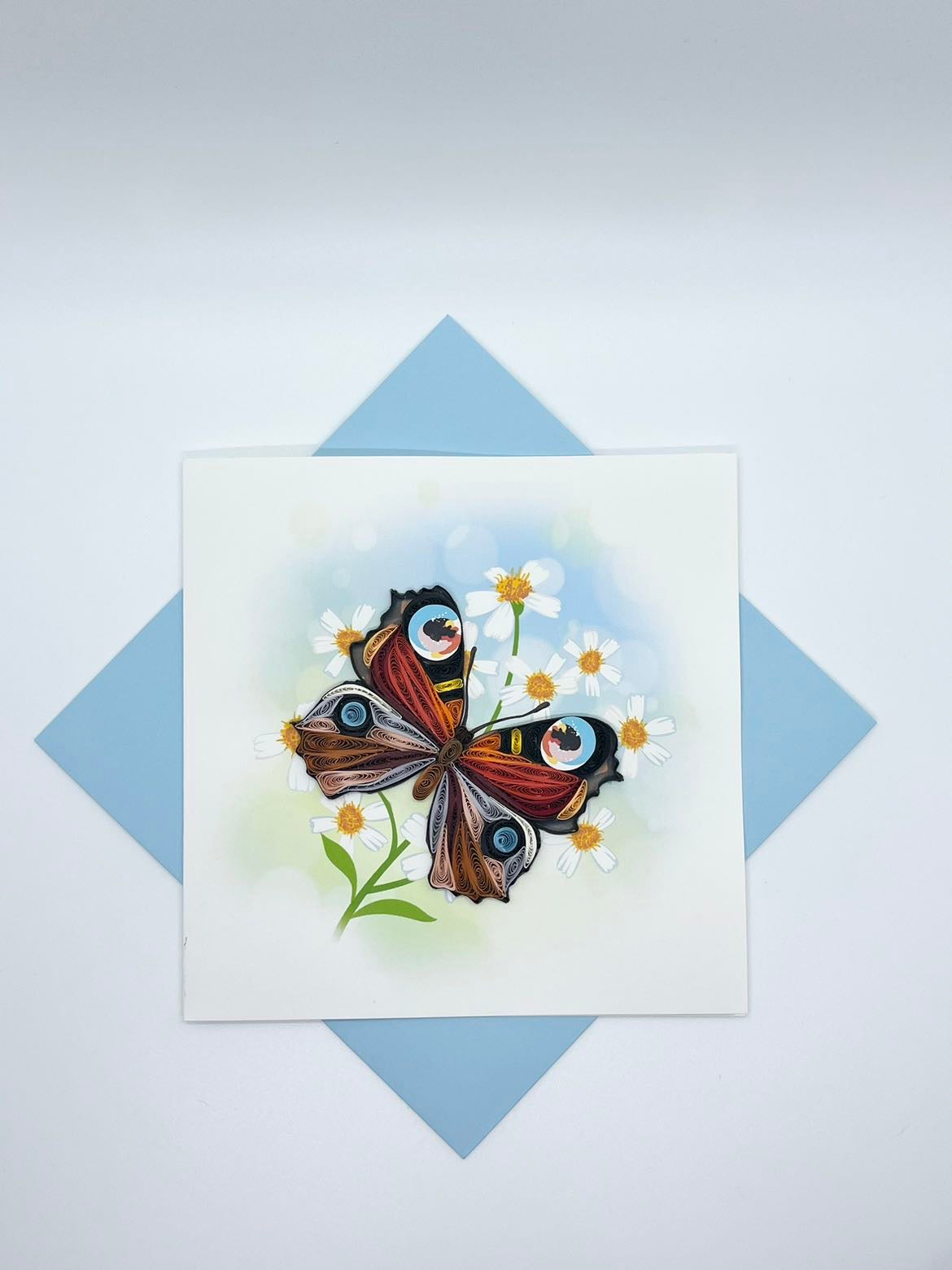Hand Quillled Greeting Card Butterfly #11138