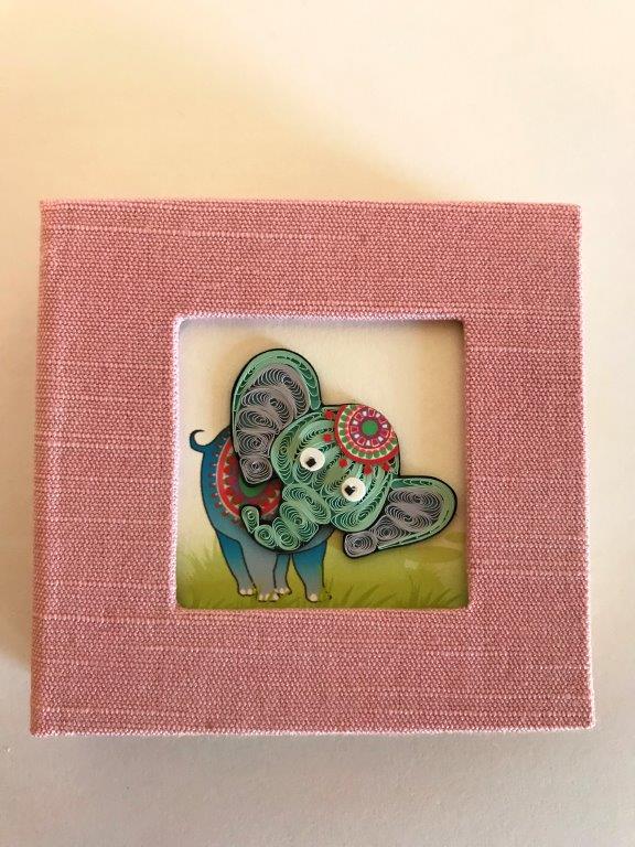 Hand Quilled Sticky Note Cover Elephant #SN10380