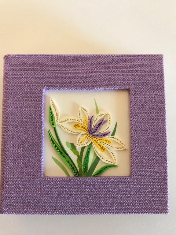 Hand Quilled Sticky Note Cover Flower #SN10384