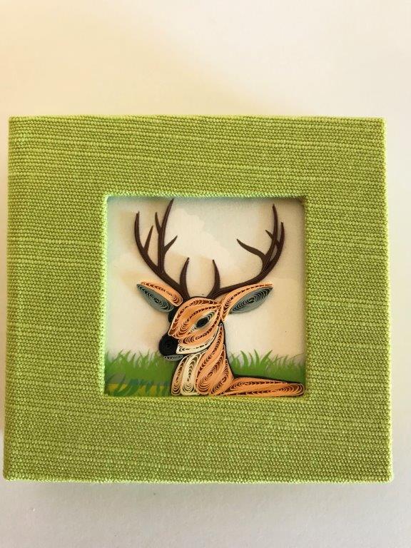Hand Quilled Sticky Note Cover Deer #SN10387