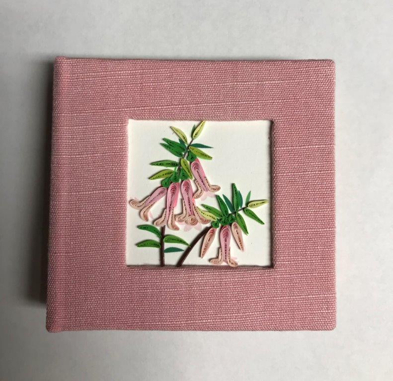 Hand Quilled Sticky Note Cover Bell Flower #SN10454