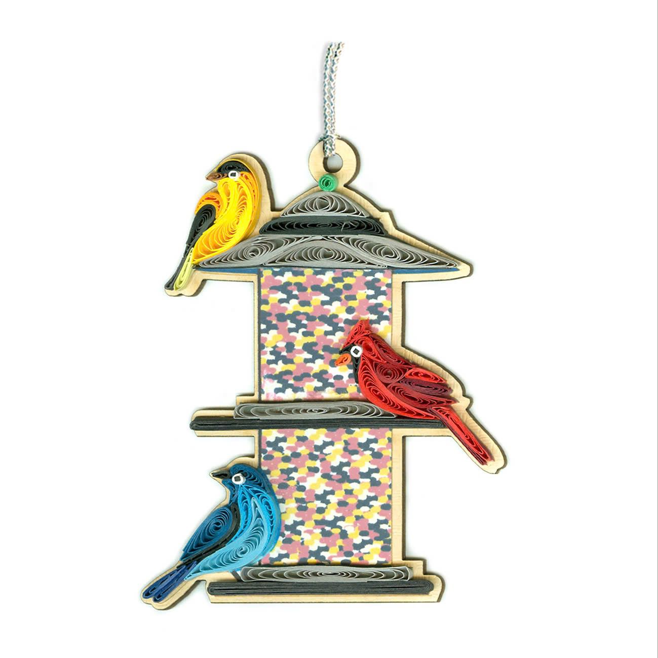 Hand Quilled Bird Feeder Ornament #QO12183