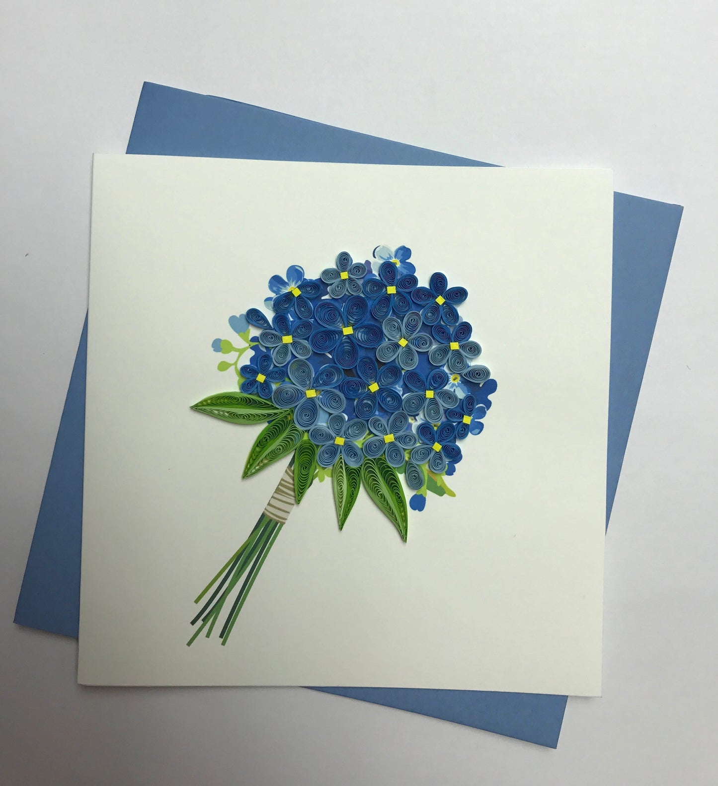 Hand Quilled Greeting Card Forget-Me-Not #QC10265