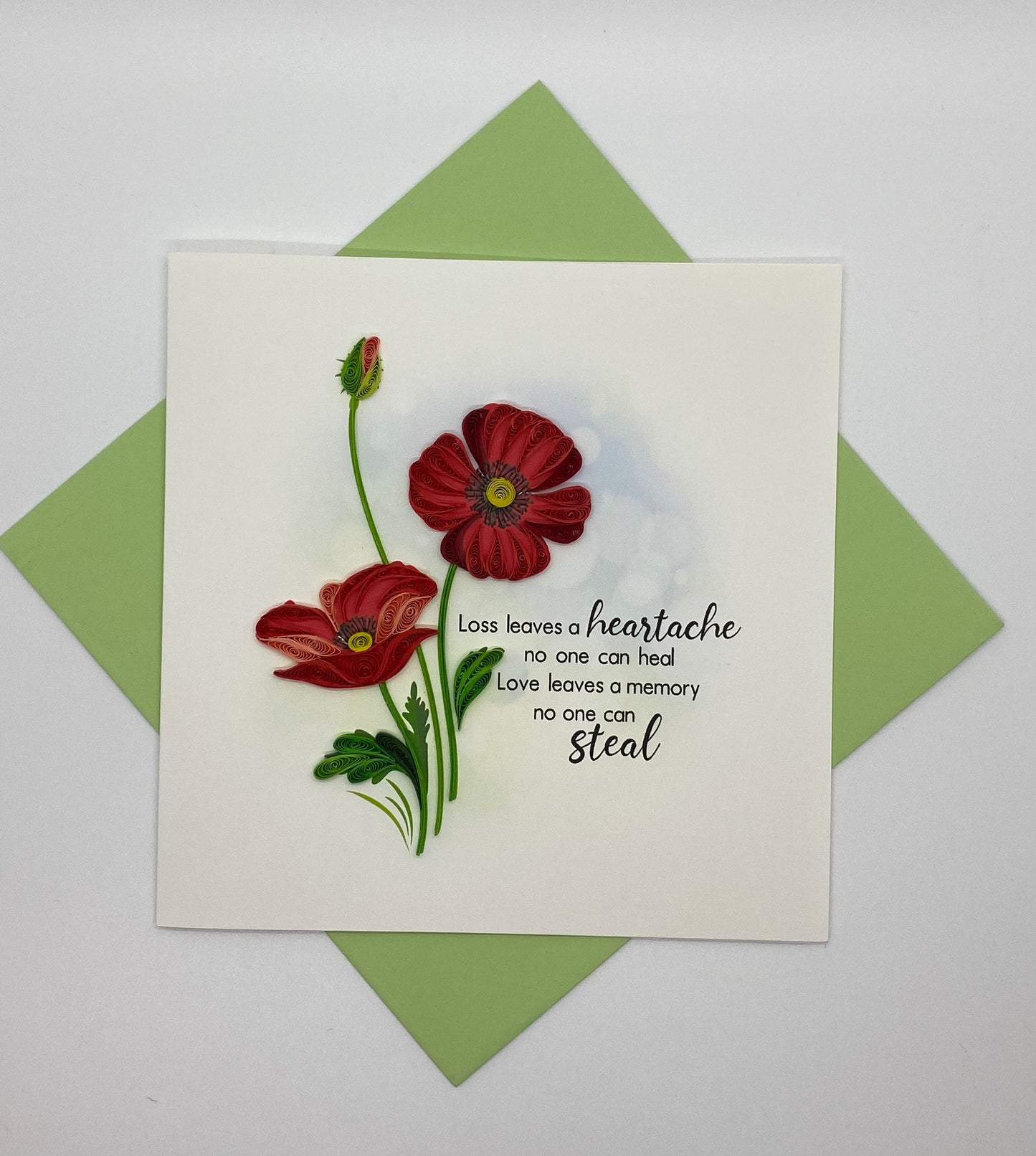 Hand Quilled Greeting Card Sympathy #QC12049