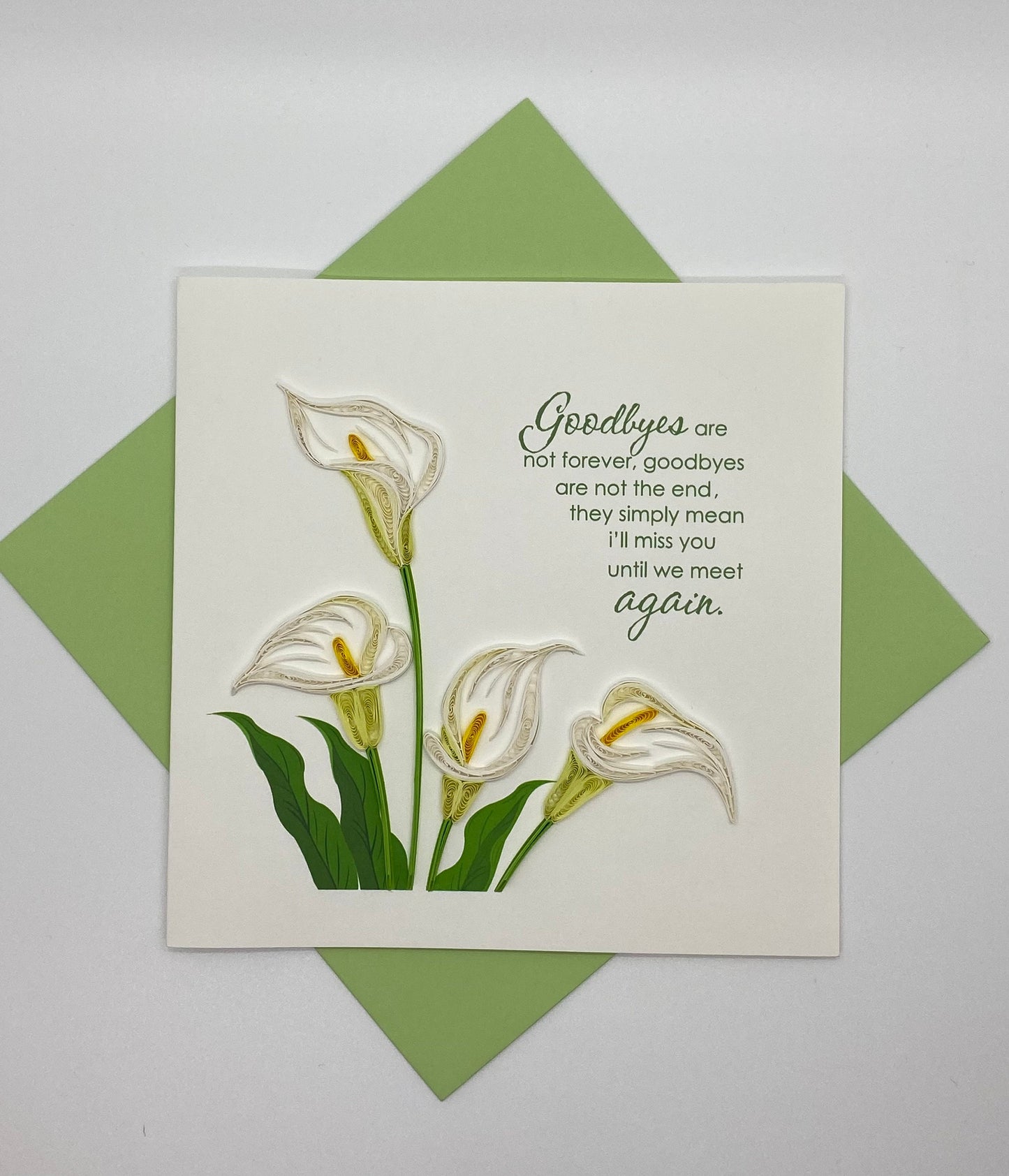 Hand Quilled Greeting Card Sympathy #QC12044