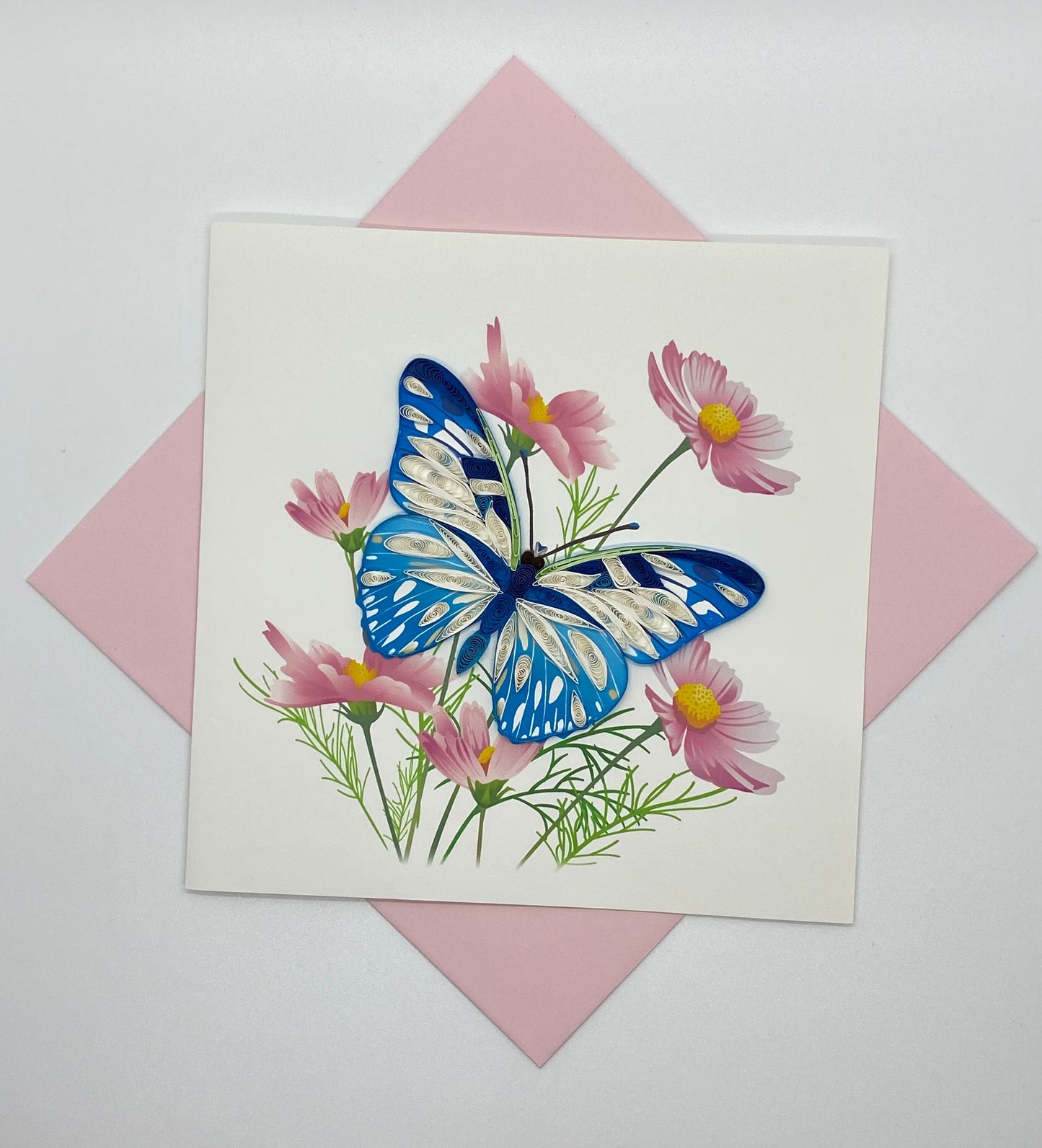 Hand Quilled Greeting Card Butterfly #QC11141
