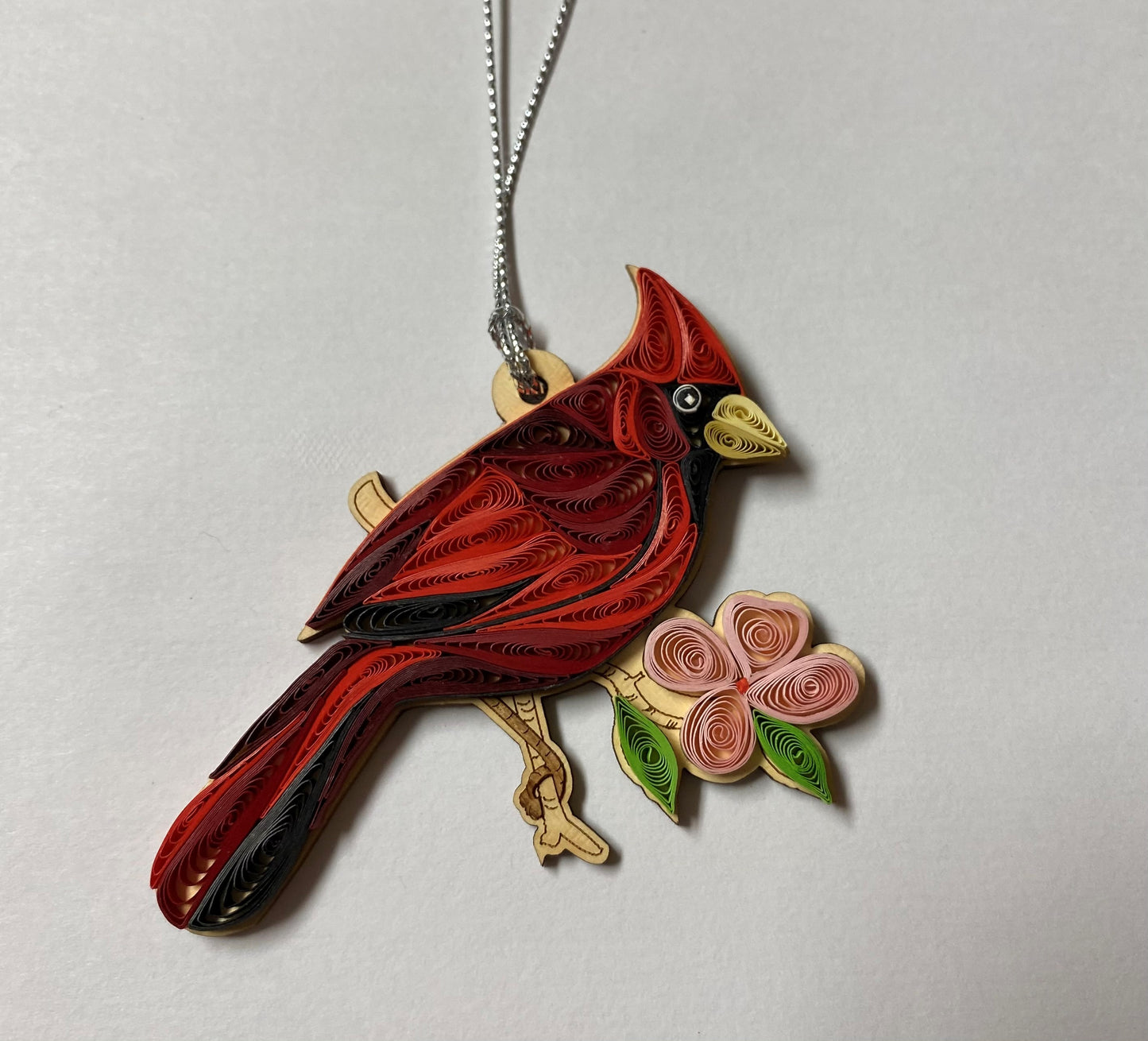 Hand Quilled Male Cardinal Ornament #QO11001