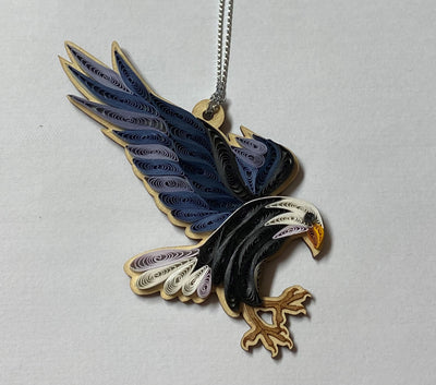 Hand Quilled Bald Eagle Ornament #QO11003