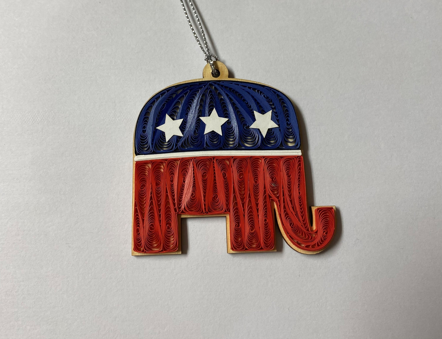 Hand Quilled Republican Political Ornament #QO11006