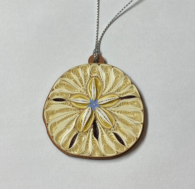 Hand Quilled Sand Dollar Ornament #QO11008