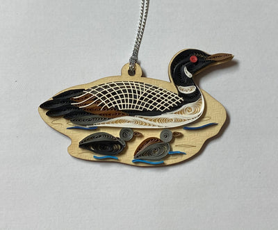 Hand Quilled Loon Ornament #QO11015
