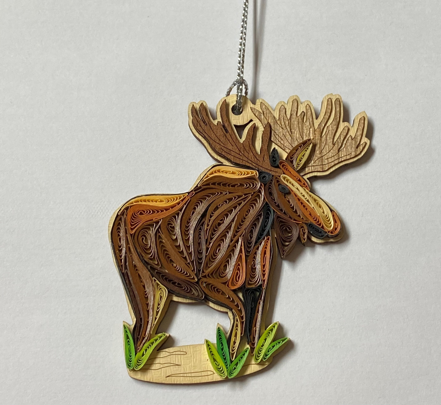 Hand Quilled Moose Ornament #QO11018