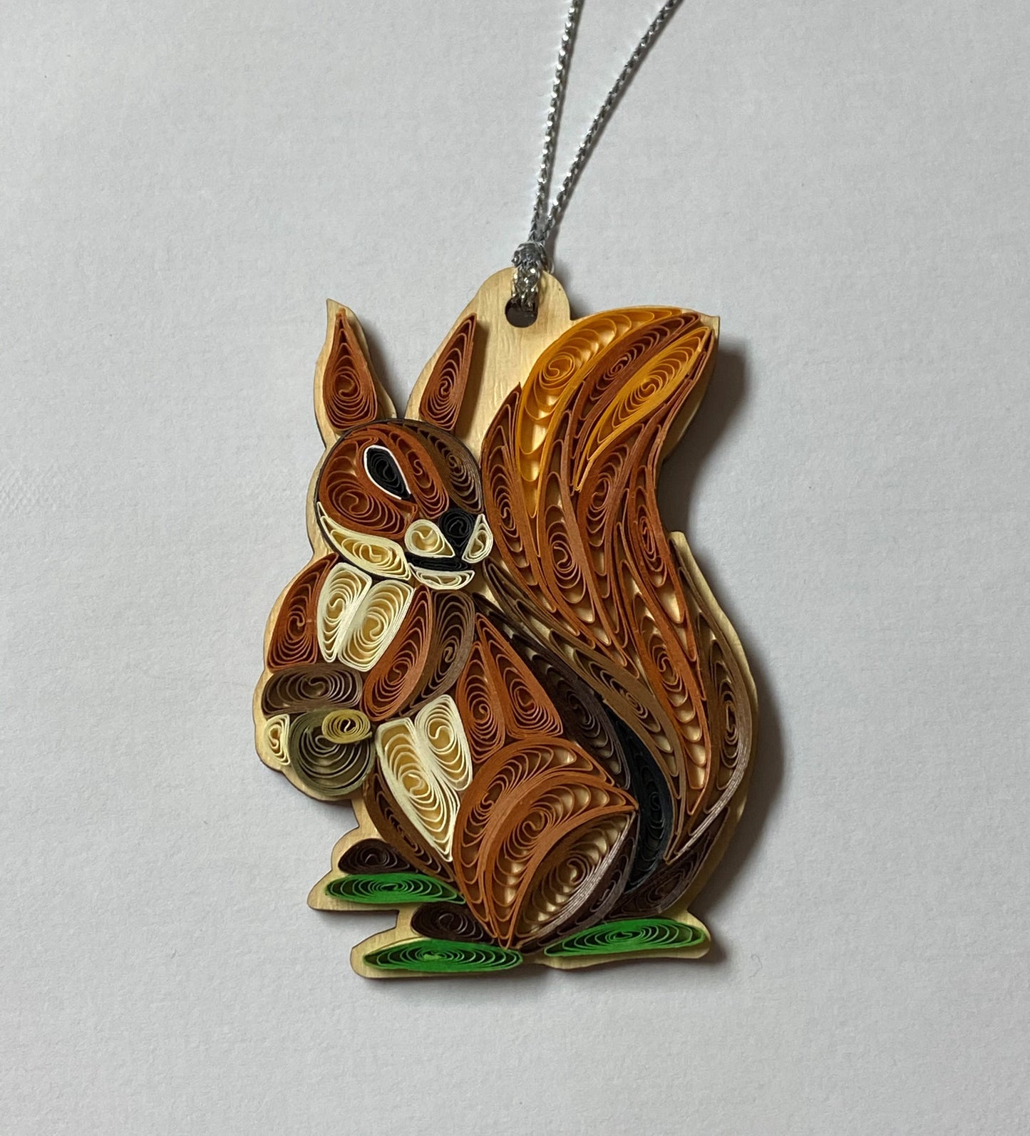 Hand Quilled Squirrel Ornament #QO11021
