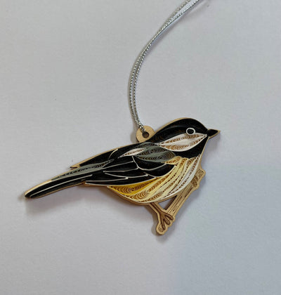 Hand Quilled Chickadee Ornament #QO11035