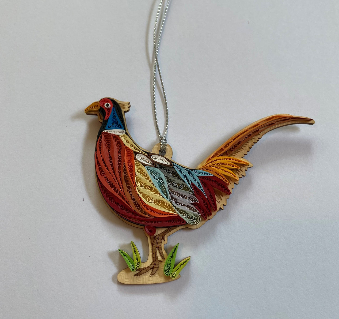 Hand Quilled Pheasant Ornament #QO11037