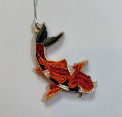 Hand Quilled Koi Fish Ornament #QO11038