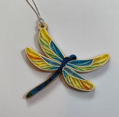 Hand Quilled Dragonfly Ornament #QO11042