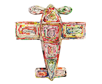 Hand Quilled Recycled Magazine Airplane Ornament #QO11098