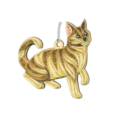 Hand Quilled Cat Ornament #11192