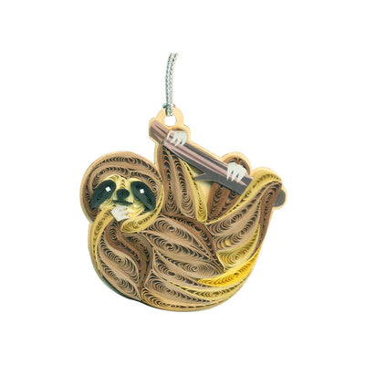 Hand Quilled Sloth Ornament #QO11195