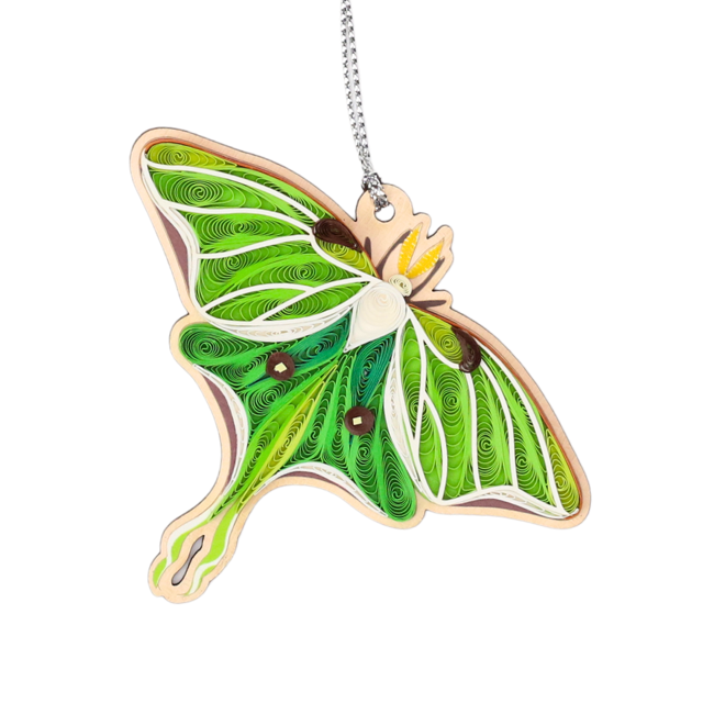 Hand Quilled Luna Moth Ornament #QO12090