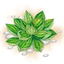 Hand Quilled Greeting Card Succulent #10613