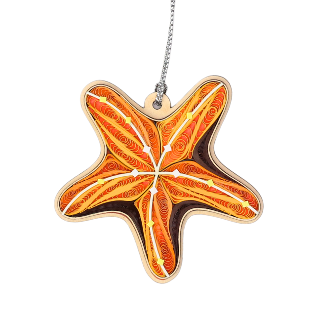 Hand Quilled Star Fish Ornament #QO12096