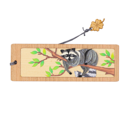 Hand Quilled Raccoon Bookmark #BM12102