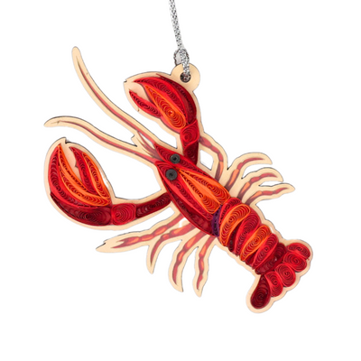 Hand Quilled Lobster Ornament #QO12095