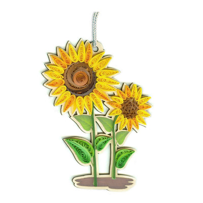 Hand Quilled Sunflower Ornament #QO12192