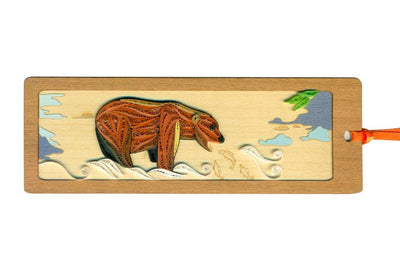 Hand Quilled Bookmark Grizzly Bear #BM10692