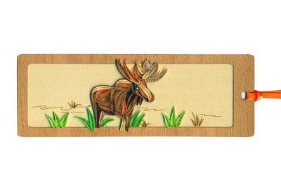 Hand Quilled Bookmark Moose #BM10693