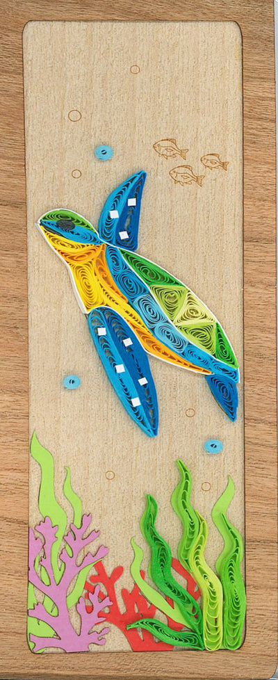 Hand Quilled Bookmark Sea Turtle #BM12040