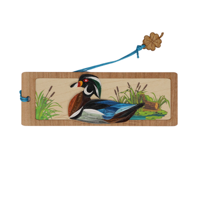 Hand Quilled Bookmark Wood Duck #BM12053