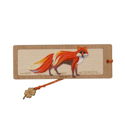 Hand Quilled Bookmark Red Fox #BM12054
