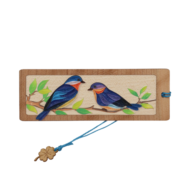 Hand Quilled Bookmark Blue Bird #BM12055