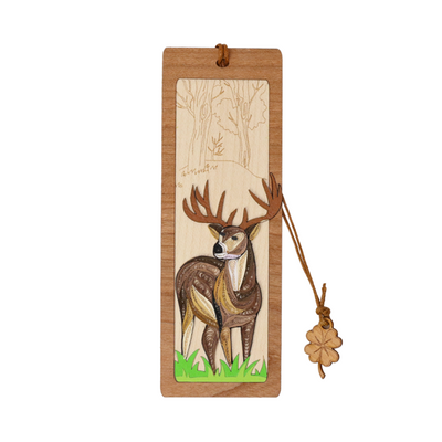 Hand Quilled Bookmark Buck #BM12058