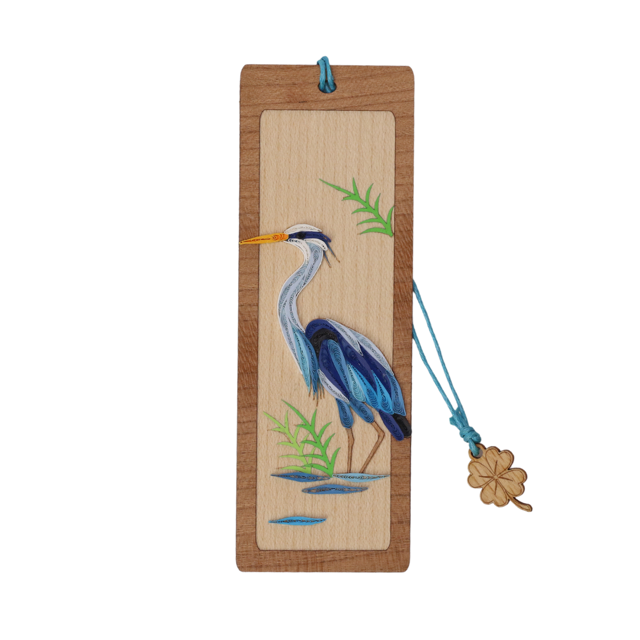 Hand Quilled Bookmark Blue HeroN #12060