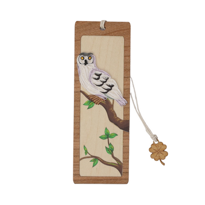 Hand Quilled Bookmark Snowy Owl #BM12067