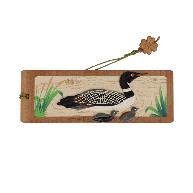 Hand Quilled Bookmark Loon #BM12077