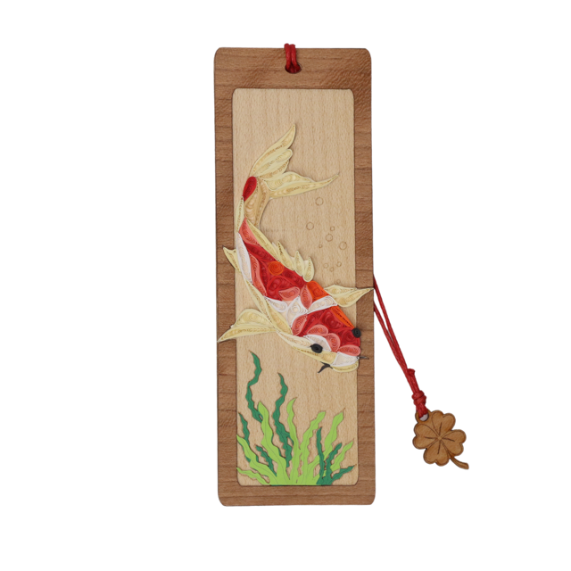 Hand Quilled Bookmark Koi #BM12079