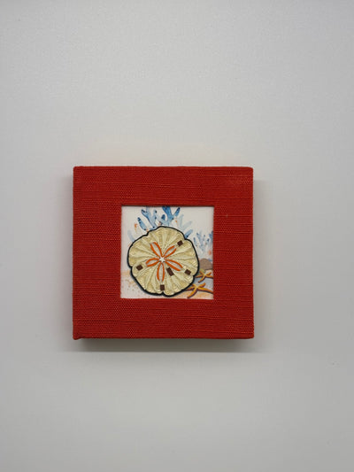 Hand Quilled Sticky Note Cover Sand Dollar #SN
