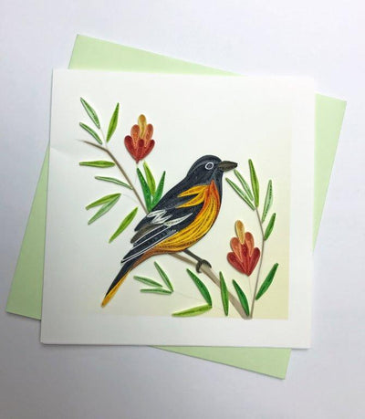 Hand Quilled Greeting Card Oriel #10253