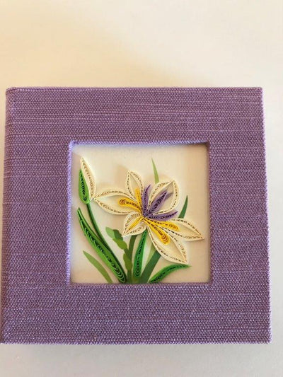 Hand Quilled Sticky Note Cover Flower #SN10384